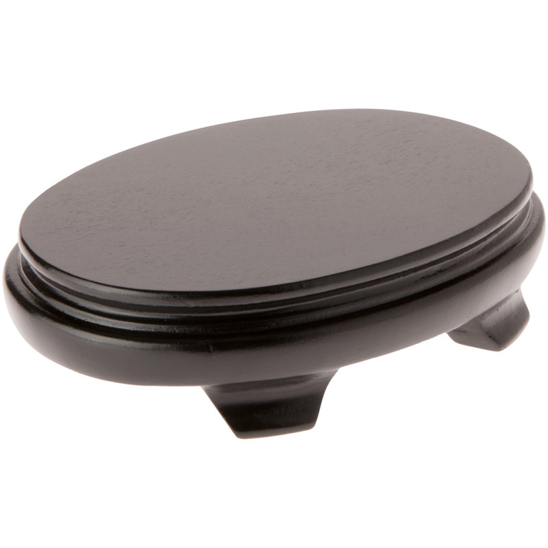 Piédestal Mailiah, Placage de bois noir, H 1,5 po x l 6,375 po x P 4,375 po