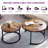 Juhani Nesting Metal Frame Coffee Table