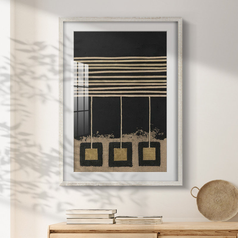 Golden Pendulums II - impression encadrée, H 28,5 po x l 20,5 po, Blanc