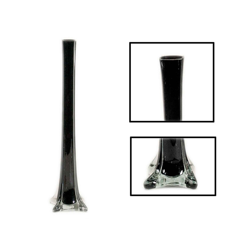Vase de table Shadle, Noir, H 16 po x l 3 po x P 3 po