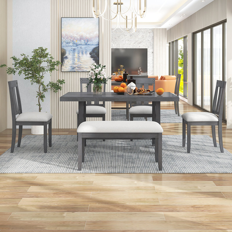6 - Person Pedestal Dining Set