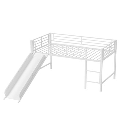 Lit mezzanine simple avec glissoire Eliud Kids