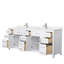 Meuble-lavabo double autoportant 84 po avec plateau en marbre Beckett-52605372-52605369-61131905