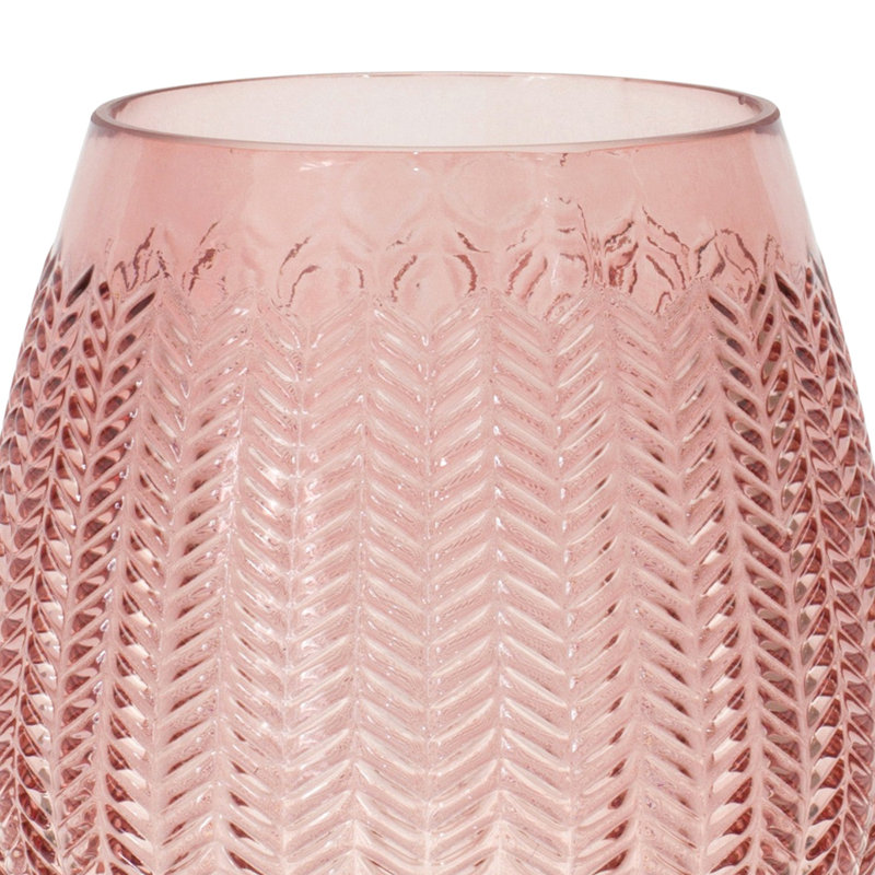 Glass Table Vase, 8" H x 7" W x 7" D