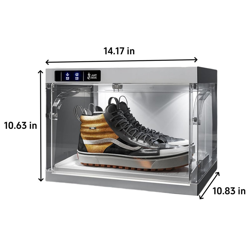 Shoe Storage Box With Smart Control Doors And LED Lights, Stackable Large Shoe Containers For Sneakers(1 Pcs)