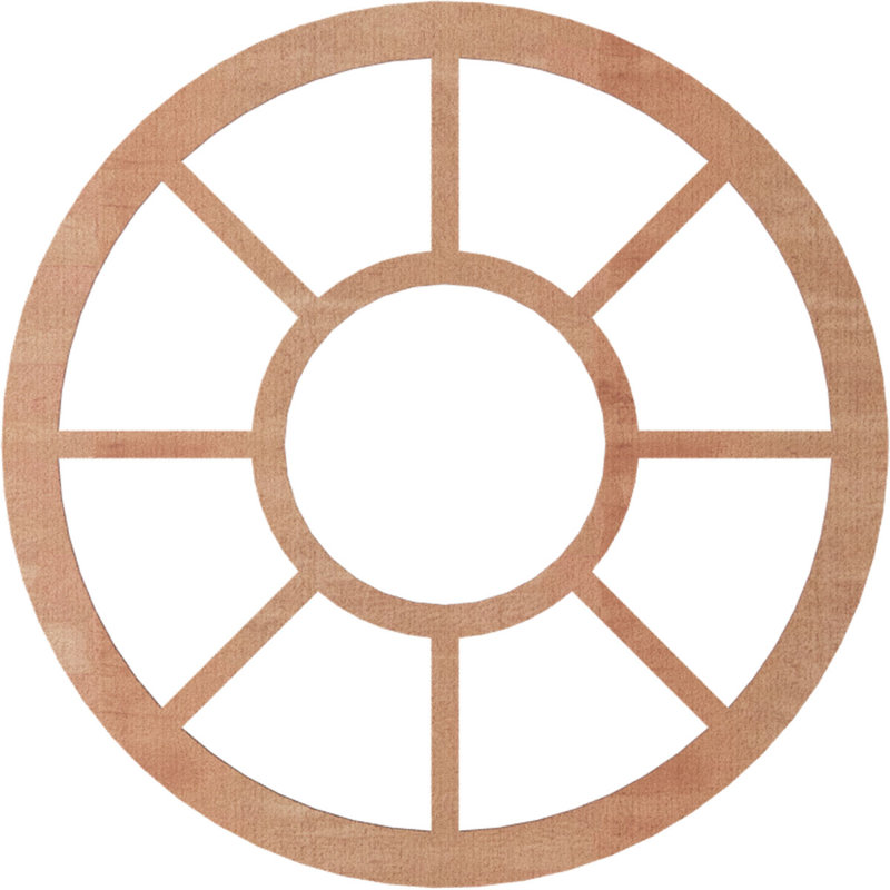 Médaillon de plafond Grace, Cerisier, H 32 po x l 32 po x P 0,38 po