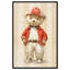 «Maple Leaf Teddy Bear», reproduction acrylique encadrée par Art Remedy, cadre noir, 10 x 15-1941118971-1941118974