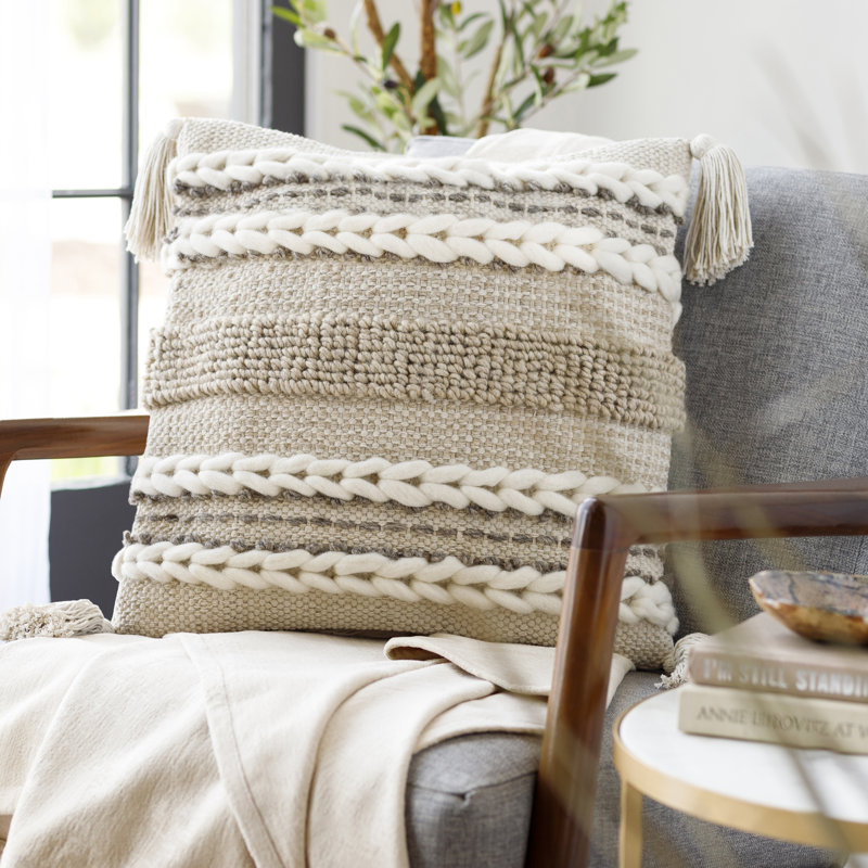 Tov Striped Throw Pillow, Down