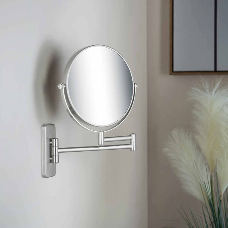 Miroir de maquillage / rasage, Nickel brossé