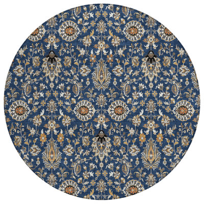 Machine Washable Indoor/Outdoor Husby ACN2192 Global Rug