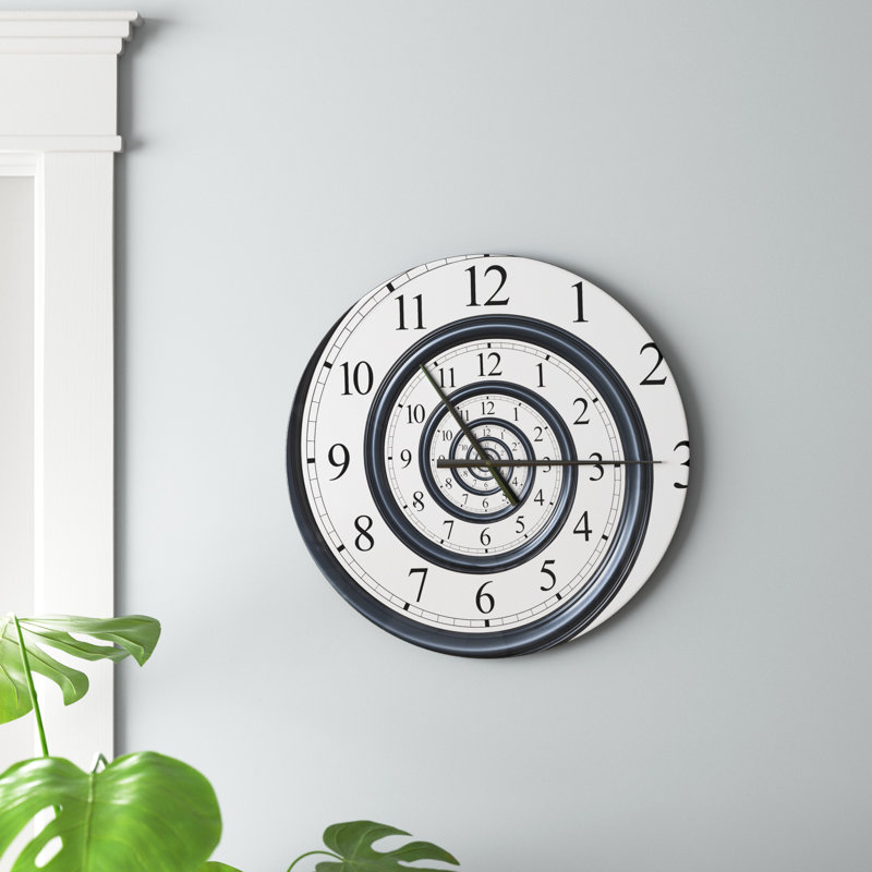 Modern Wall Clock, Spiral Analog Decorative Clock - Time Spiral, Medium