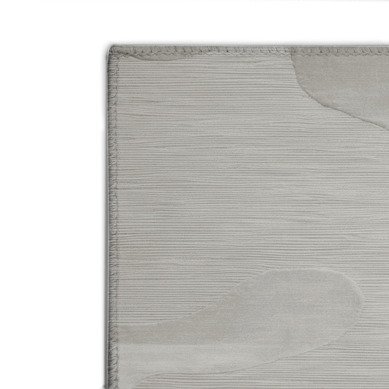 Abstract Gray Indoor and Outdoor Area Rug, Rectangle 8' x 10'