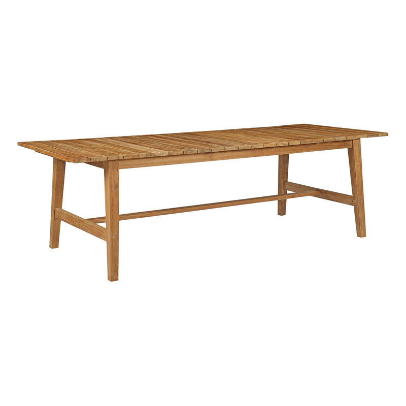 Dorset Natural Teak Outdoor Patio Dining Table, 98.5"