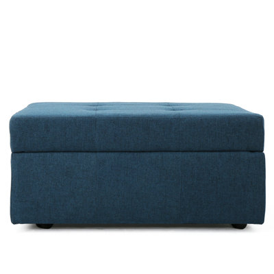 Stylish Navy Blue Storage: With Rolling And Vast Storage In Fabric: Modern Solution Lid