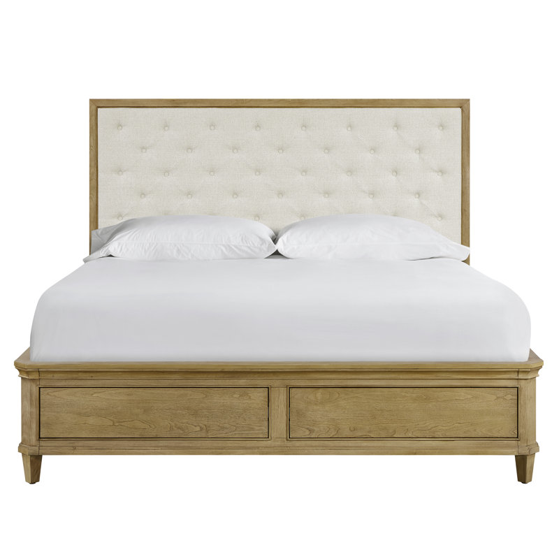 Birchaven Panel Upholstered Storage Bed King, Queen, Tan