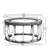 35.43"Vintage Rattan Solid Wood Round Coffee Table