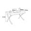 Bureau italien minimaliste italien: cuir, métal, bois-1275960563