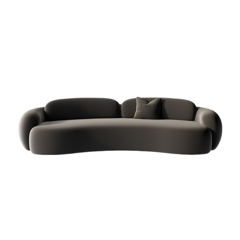 Canapé simple et créatif, Noir, 3, 27.5"H x 94.5"W x 35.4"D 