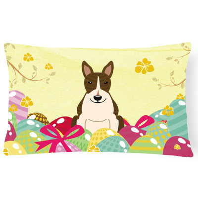 Coussin lombaire terrier de pâques œufs