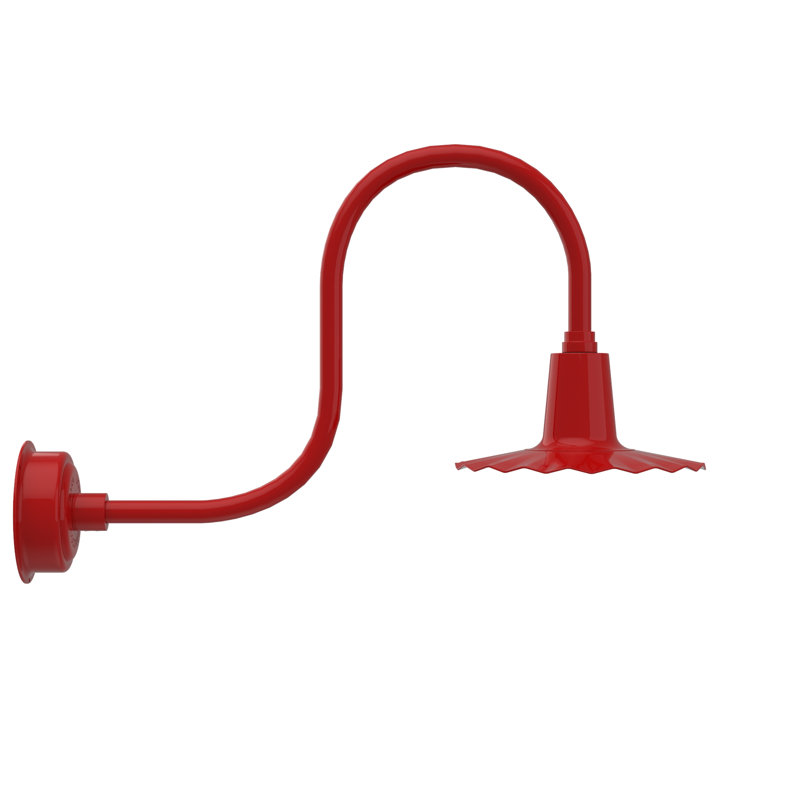 Luminaire de grange d’extérieur à del lris, H 7,5 po x l 12 po x P 12 po, rouge