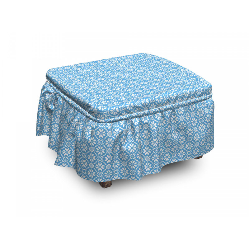 Housse pour repose-pieds en ukrainien floral