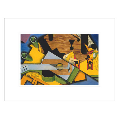 Nature morte avec une guitare par Juan Gris - impression giclée sur cadre