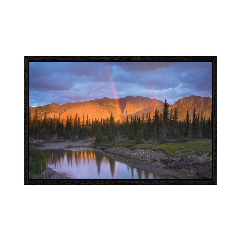 Rainbow Over Fairholme Range And Exshaw Creek, Alberta, Canada by Tim Fitzharris - Gallery-Wrapped Canvas Giclée on Canvas