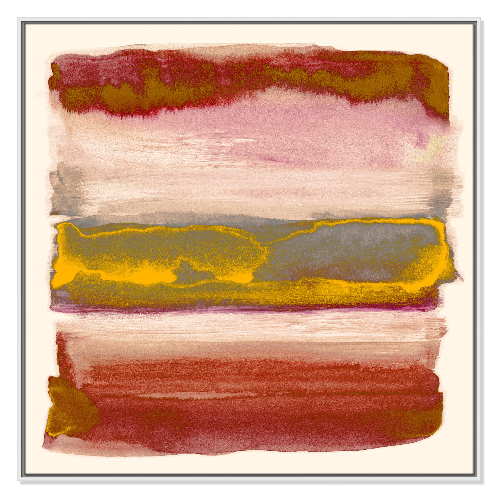 Sky Collection "Yellow Sky II" Print by Nan, 41.5" H x 41.5" W, White