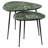  Tobias 2-piece Triangular Marble Top Nesting Table Green