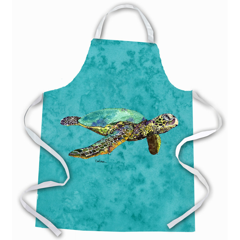 Tablier de palme turtle, Bleu / Brun