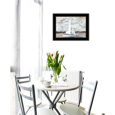 Voilier sur l'eau, art mural encadré pour le salon, décoration murale par Bluebird Barn