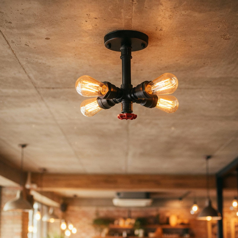 Semi Flush Mount, Black