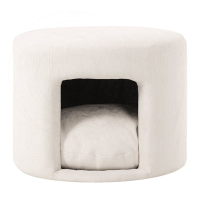 Pet Friendly Ottoman with Removable Pet Cushion