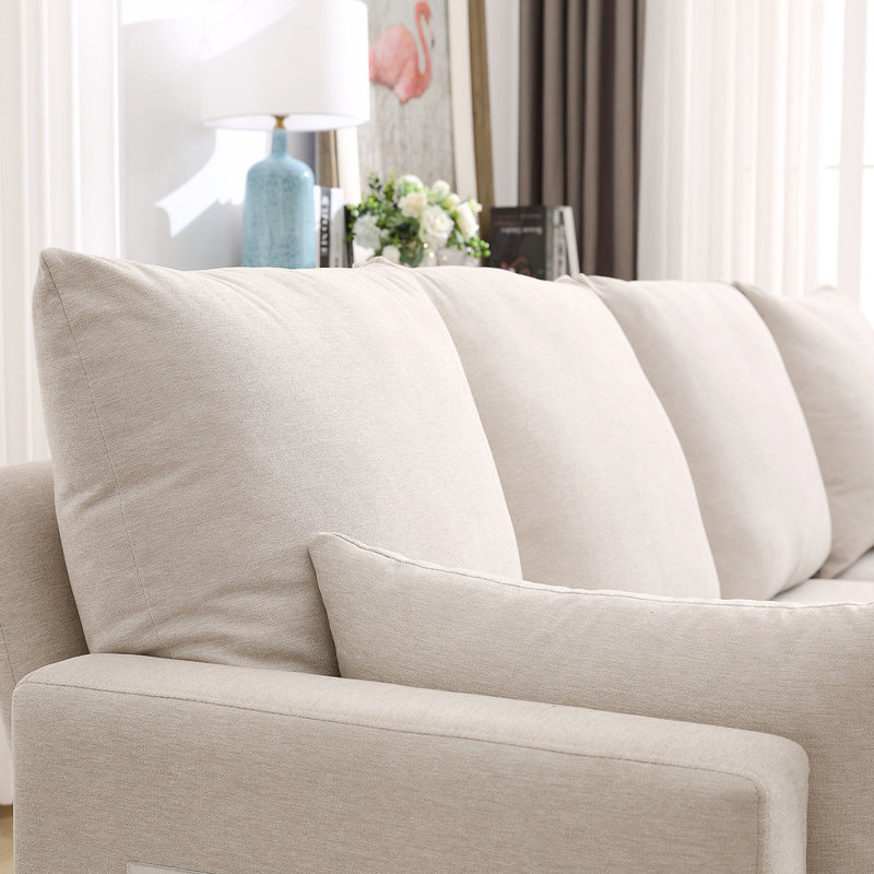 Canapé modulaire modulaire, Velours beige