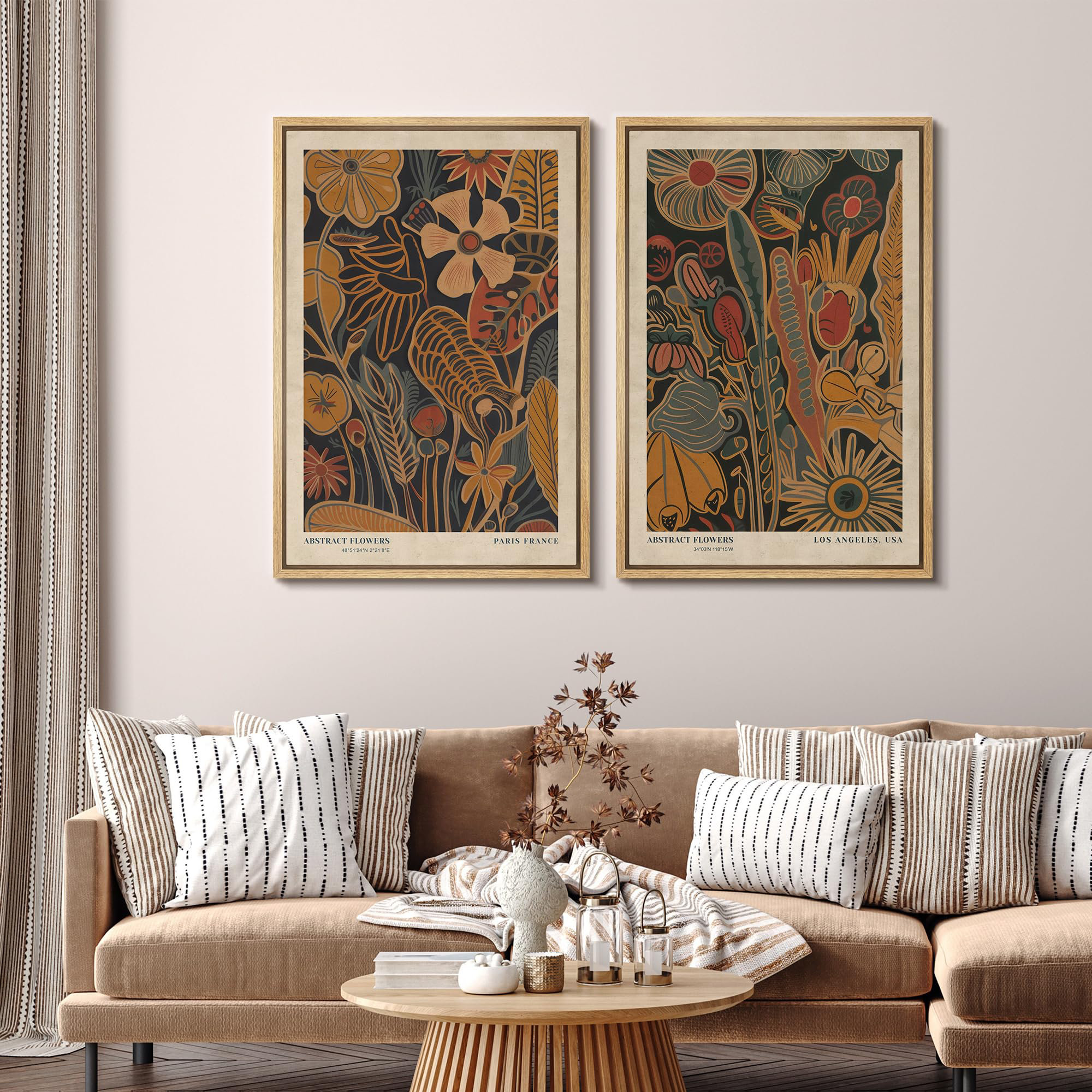 wall26 " Pastel Watercolor Blue Mountain Range Wall Pictures Modern Art Decor Rustic Minimal Bedroom " 2 - Pieces on Canvas | Wayfair