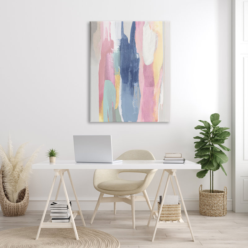 Pastel Tones - Peinture sur toile, Toile tendue, H 48 po x l 36 po x 1,5 po