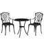 3 Pieces Garden Dining Set for 2 Bistro Set Bronze Tone