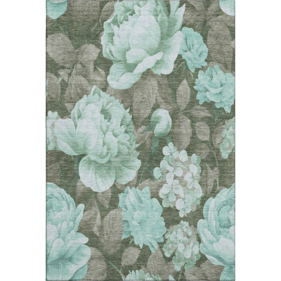 Premium Machine Washable Harjo AMF1561 Floral Rug