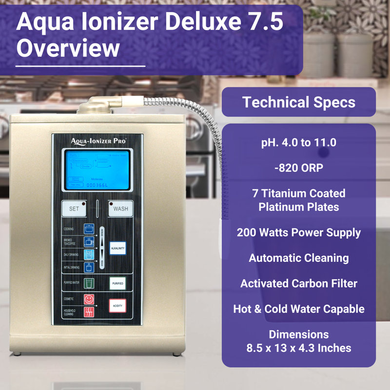 Ioniseur d'eau Aqua Ionizer Deluxe 7,5