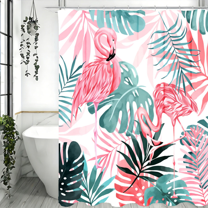Shower Curtains with Hooks Included
