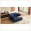 Canapé modulaire à deux couches, librement combinable, 4 places avec rangement, comprenant 4 coussins moelleux, parfait pour les salons, les bureaux et les appartements-118043580