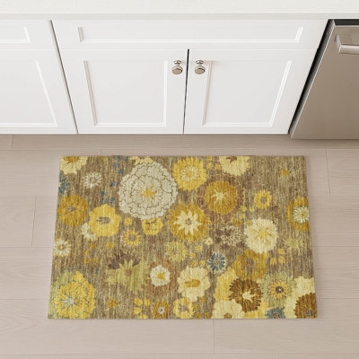 Machine Washable Indoor/Outdoor Emelia ACN2294 Floral Rug