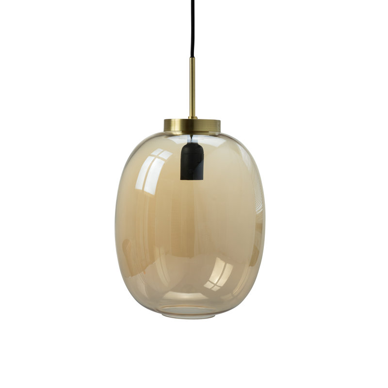 DL39 1 - Light Black Single Pendant, Amber