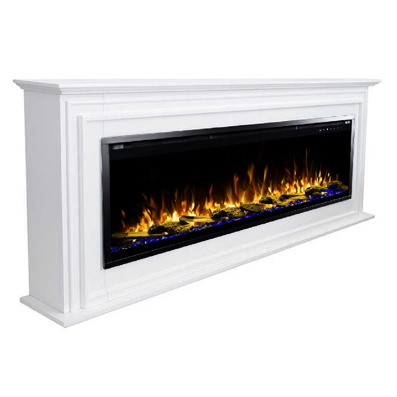 Sideline Elite Pro Smart Electric Fireplace with Encase Surround Mantel, 31.13" H x 73.63" W x 9.84" D