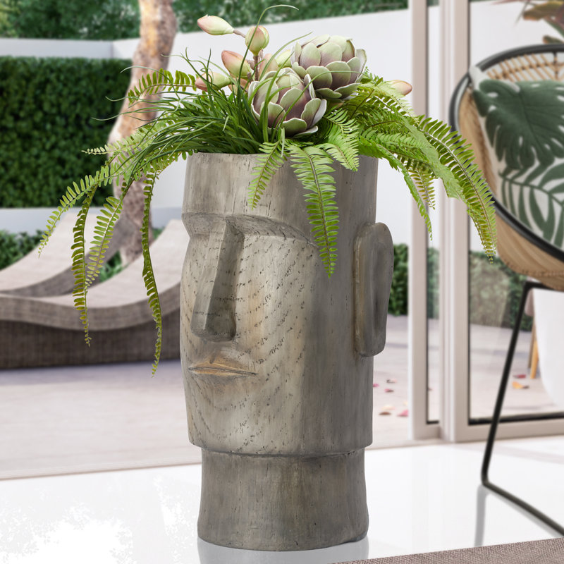 Pot de fleurs intérieur / extérieur Lithic Island, H 24 po x l 12 po x P 13,5 po