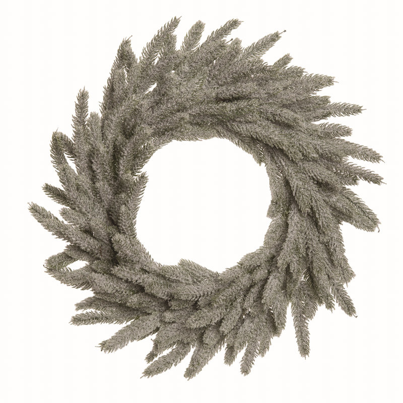 Couronne de verdure givrée 23,62 po