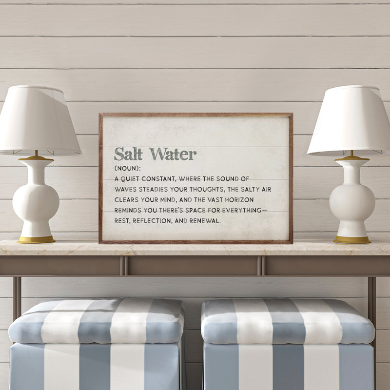 Définition de l'eau salée, H 10 po x l 16 po