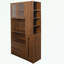 Armoire de cuisine avec étagère de rangement à plusieurs niveaux, 2 tiroirs et porte vitrée