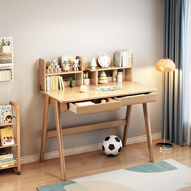Kids Desk Child Learning Study Writing Desk Computer Table, Natural
