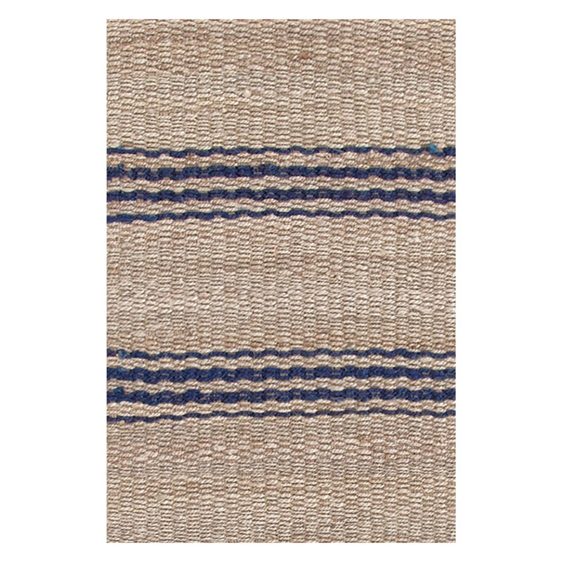 Tapis indigo / beige tissé à la main Jute, Rectangle 8 pi 6 po x 11 pi 6 po